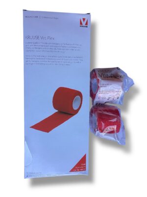 Venda elástica VET-FLEX 5cm x 4.5mt roja