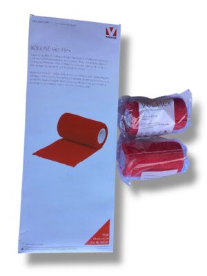Venda elástica VET-FLEX 10cm x 4.5mt roja