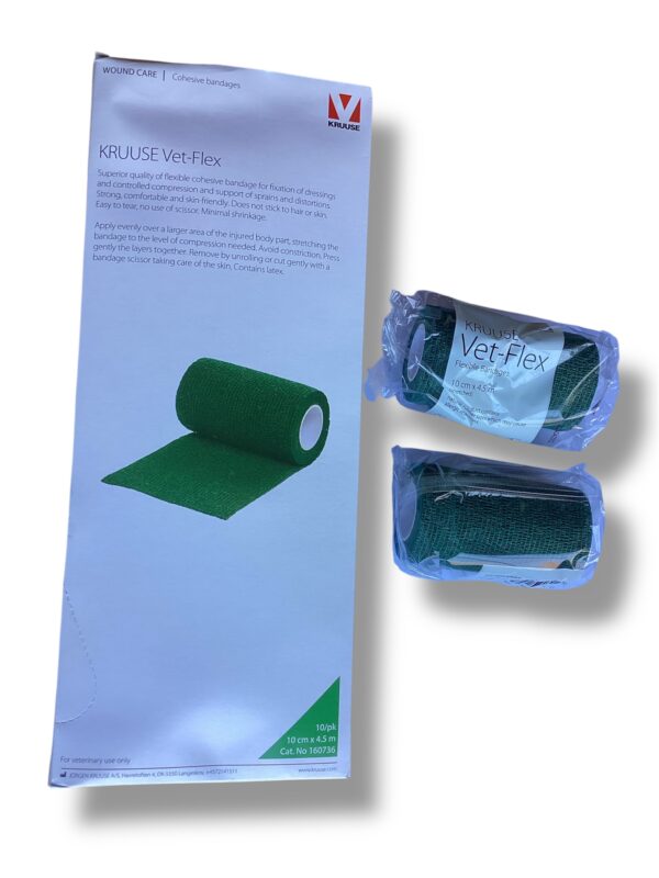 Venda elástica VET-FLEX 10cm x 4.5mt verde
