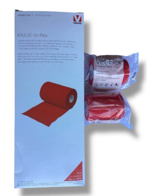 Venda elástica VET-FLEX 7.5cm x 4.5mt roja